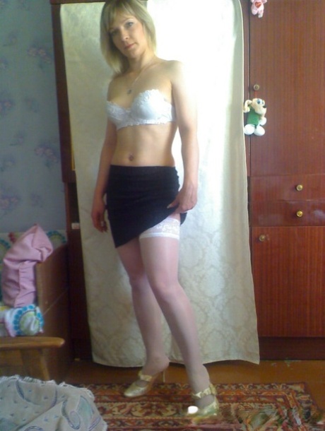 Horny amateur teacher spreading her super hairy pussy on the bed